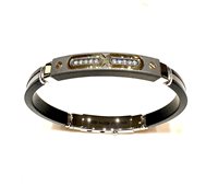 Pulsera Zancan Hombre Eternity Titanium in Titanio Diamante ETB160G